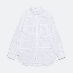 19 Century BD Shirt - White Cotton Mixed Patchwork