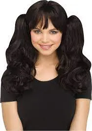 3 Piece Women's Black or Blonde Wig 92293