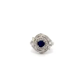 353888-110 14kt gold and sapphire Rose ring