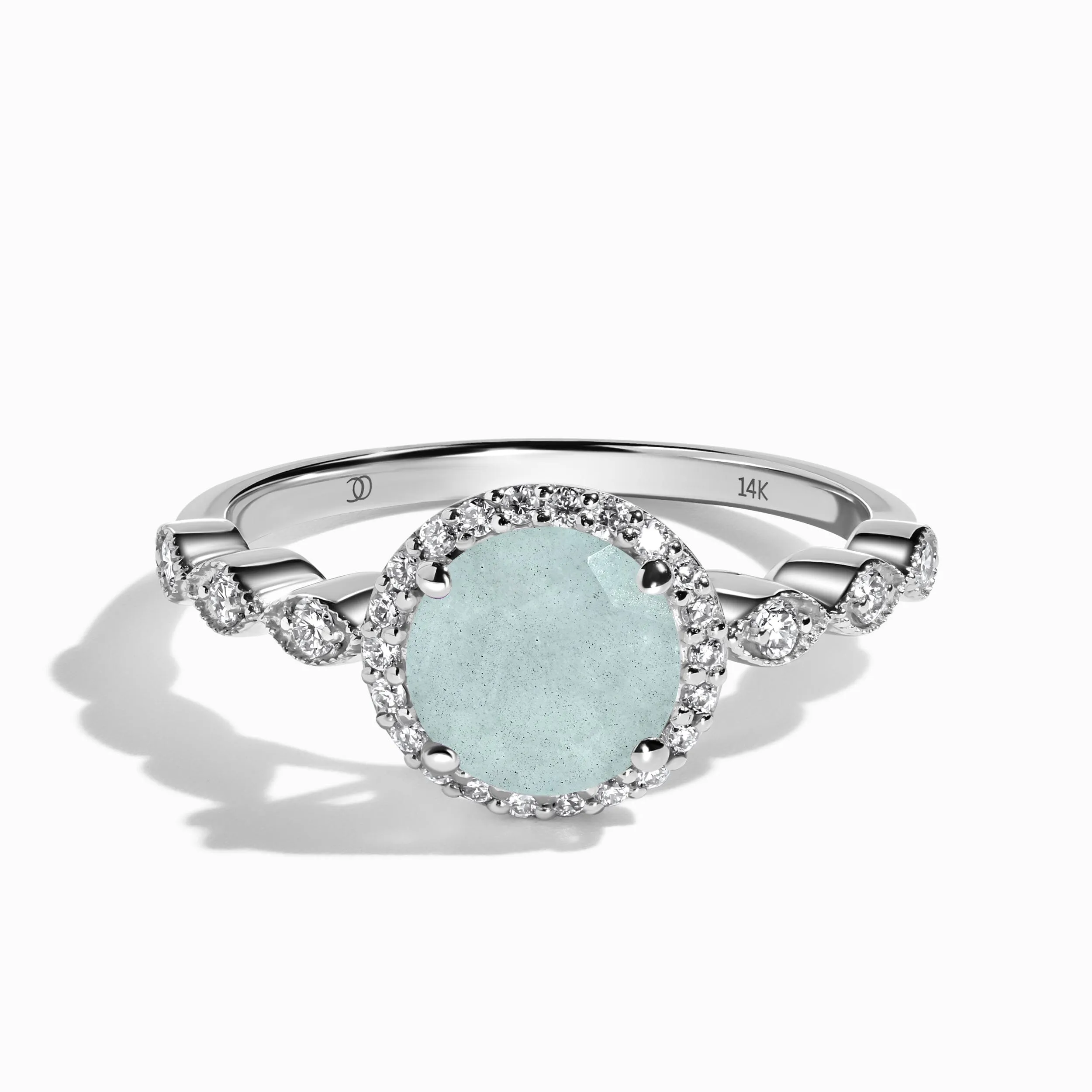 Aquamarine Lab Diamond Ring - Soulmate