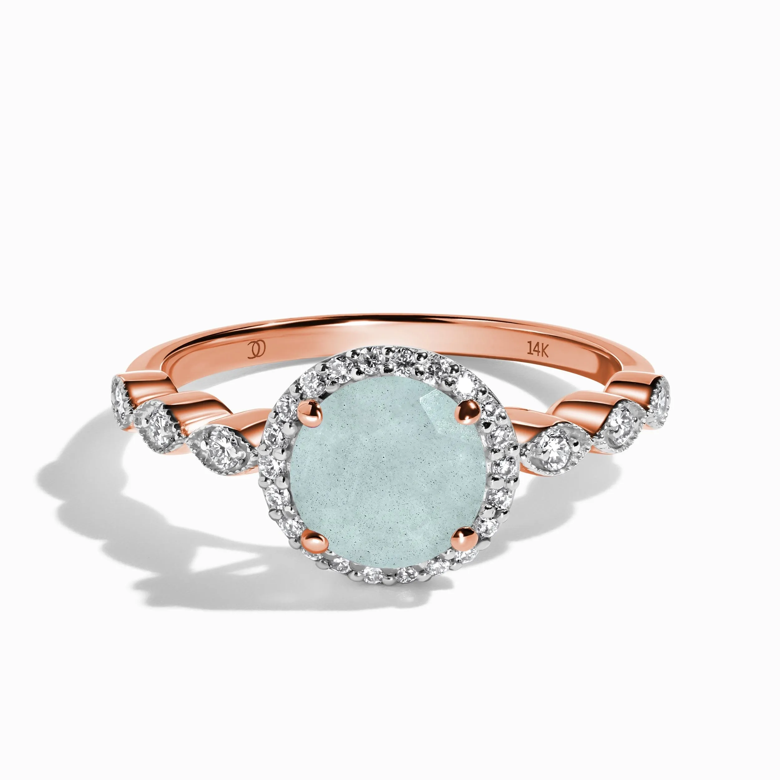 Aquamarine Lab Diamond Ring - Soulmate