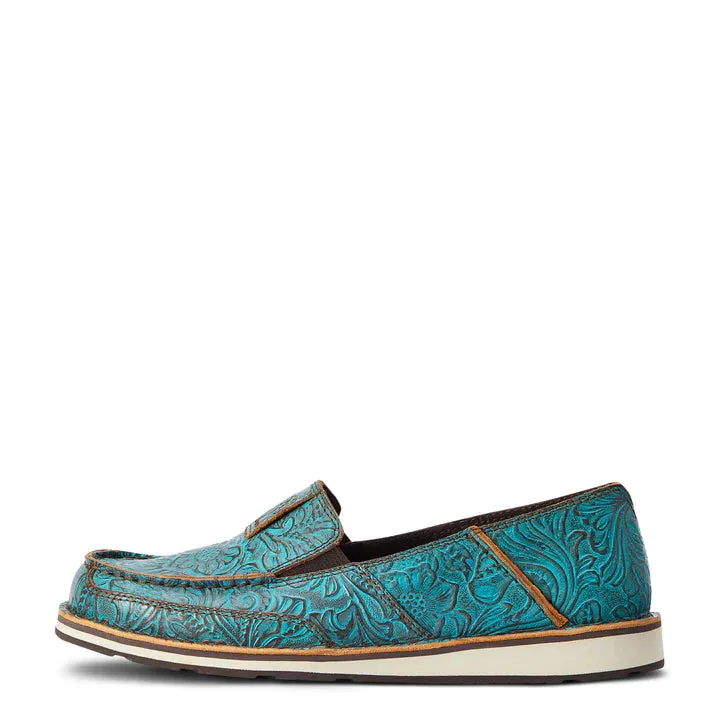 Ariat Womens Brushed Turquoise Embossed Floral Cruiser