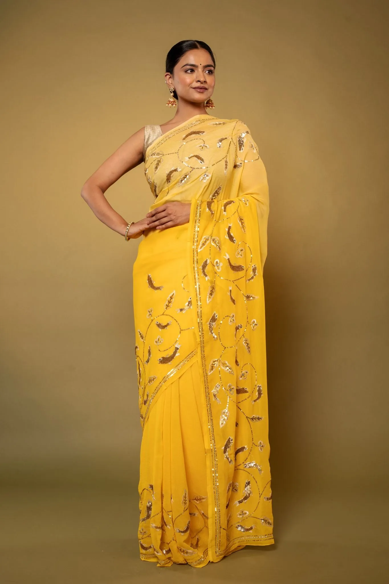 Basant Pure Chiffon Saree