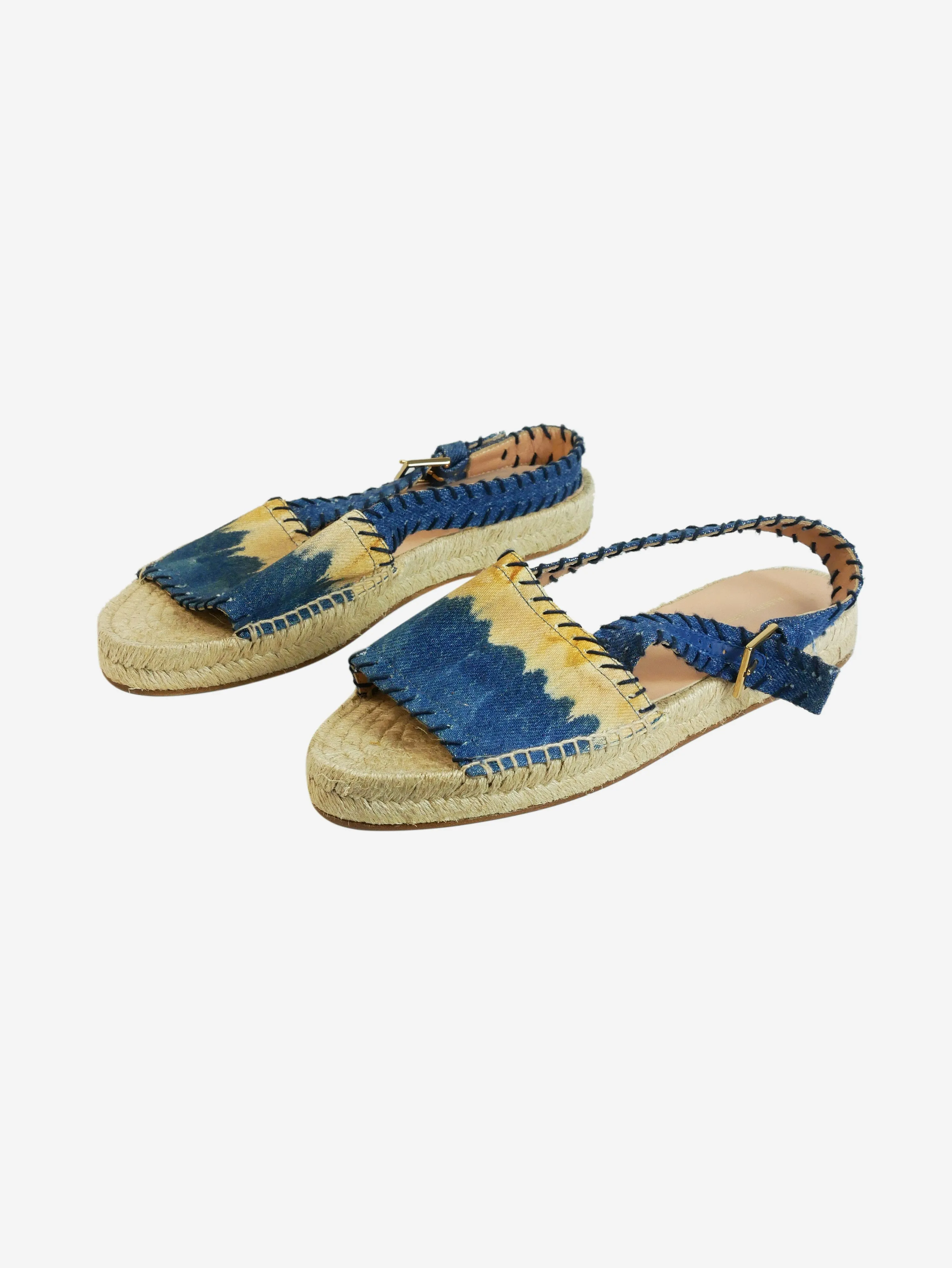 Blue espadrille-style sandals - size EU 39