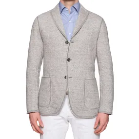 BOGLIOLI Milano "E-Line" Heather Gray Cotton-Linen Unlined Jacket EU M NEW US 38