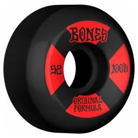 Bones 100's Wheels #4 OG Formula V5 Black 52mm