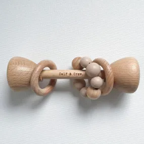 Calf & Crew Wooden Silicone Rattle - Chai