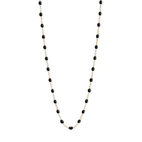 Classic Gigi Black necklace, Rose Gold, 16.5"