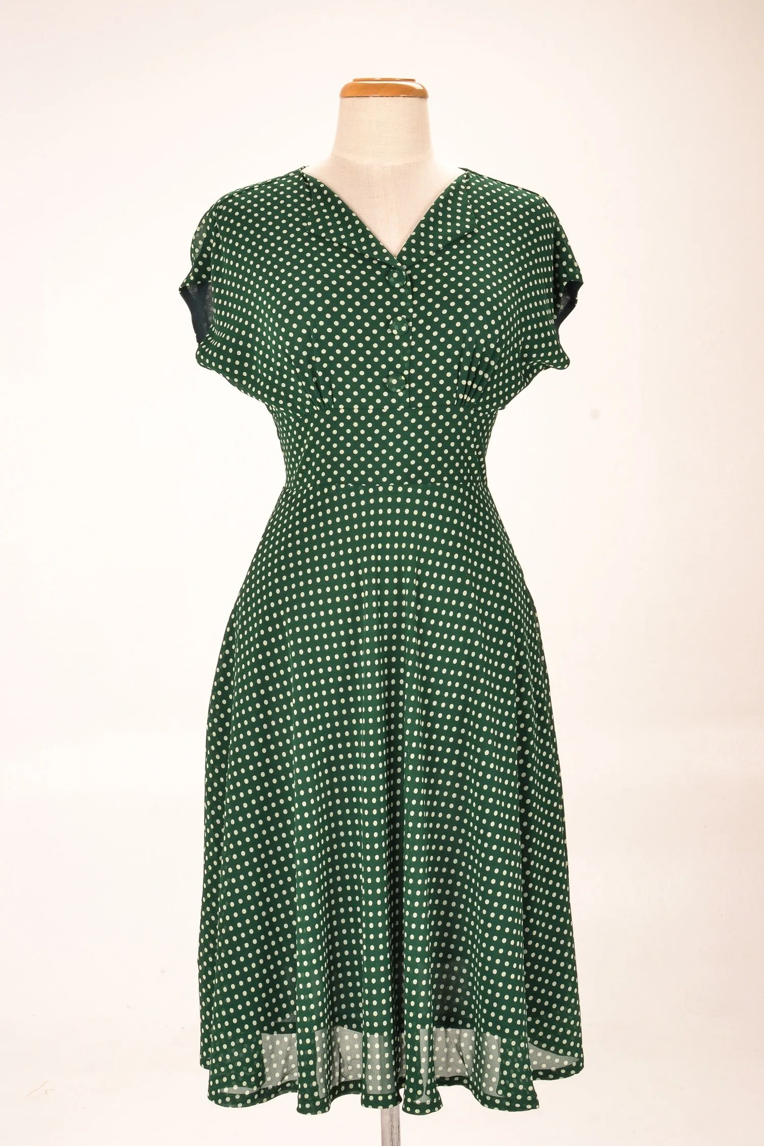 Dakota Green Polka Dot Dress