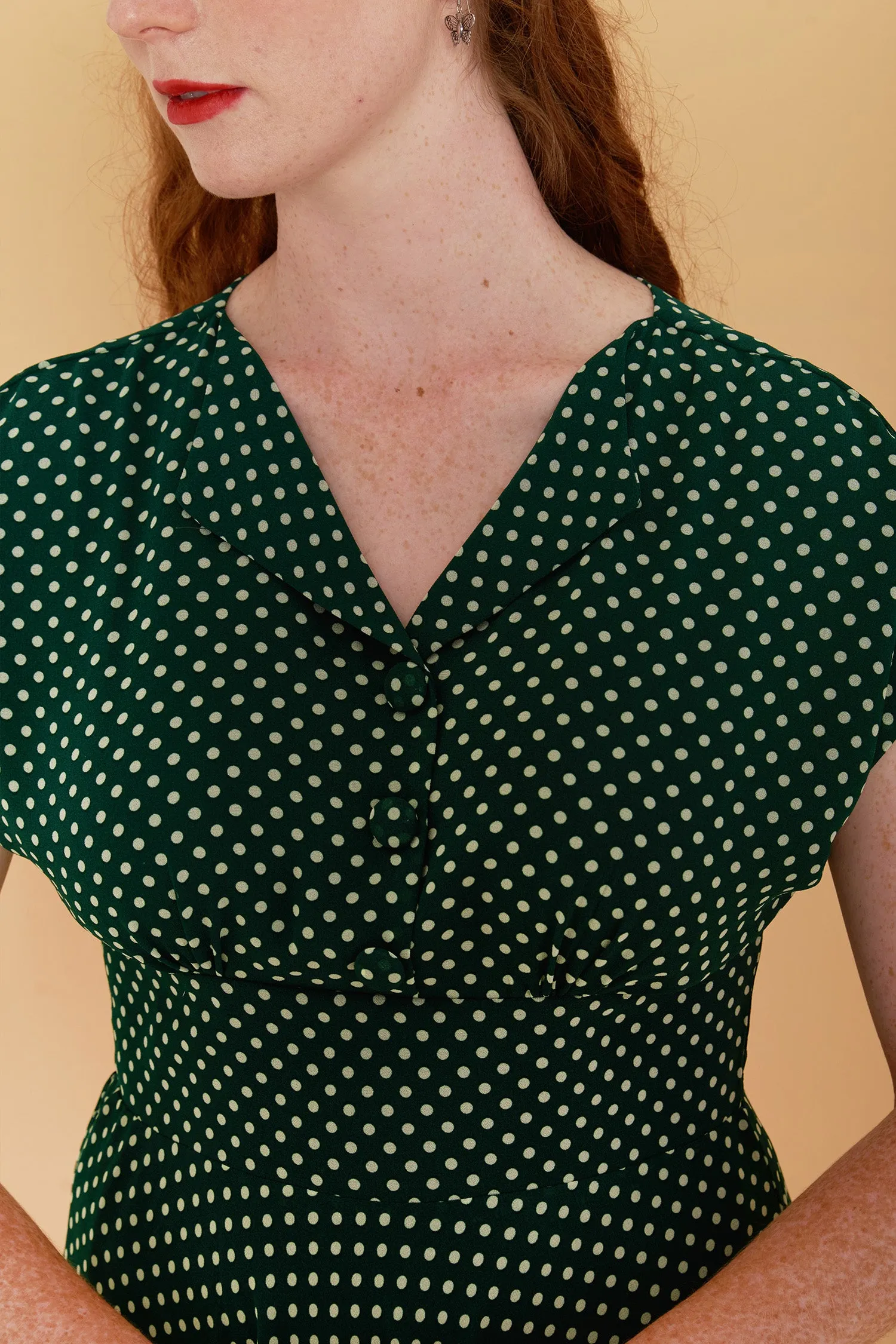 Dakota Green Polka Dot Dress