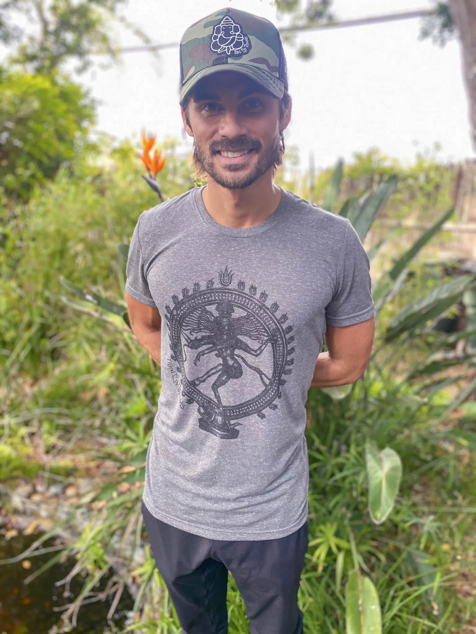 Dancing Shiva On Tri Blend Crew Neck Tee