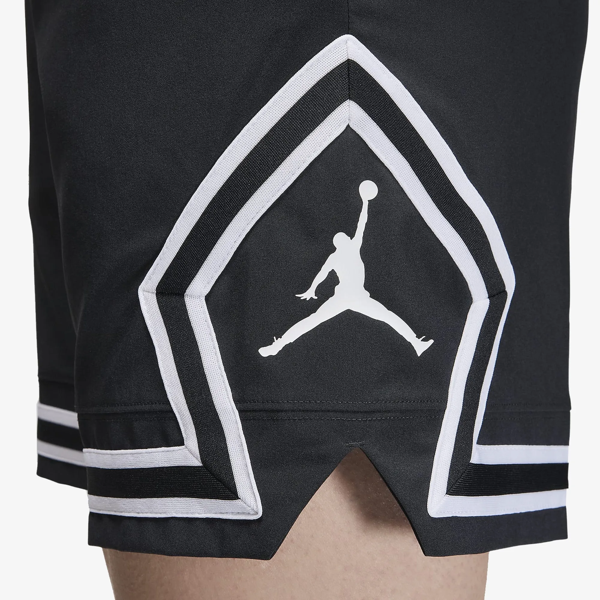 DRI-FIT WOVEN DIAMOND SHORTS 'BLACK/WHITE/WHITE'