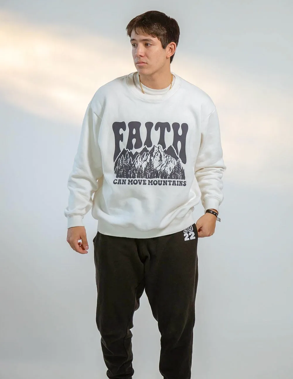 Faith Can Move Mountains Unisex Crewneck