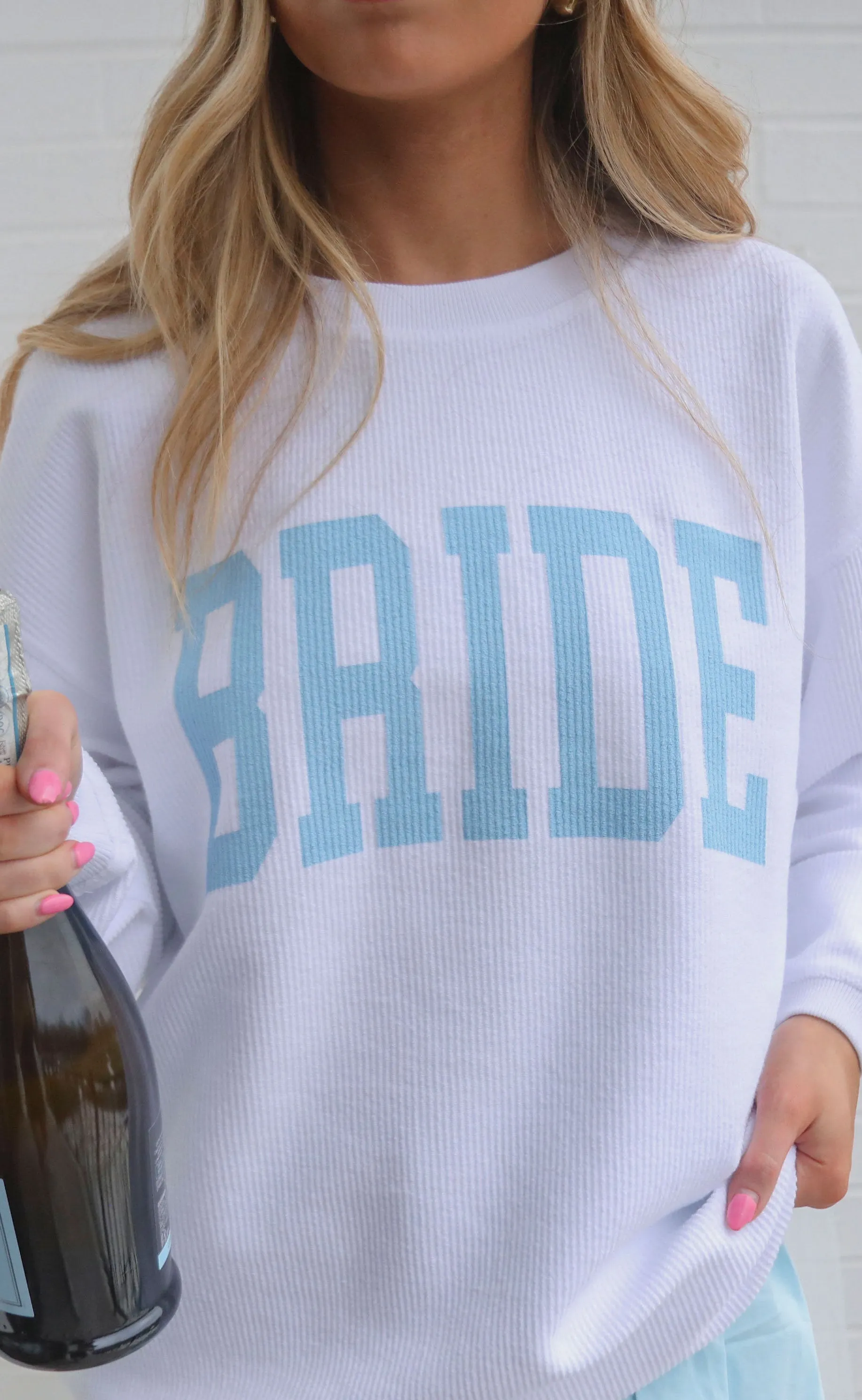 friday   saturday: bride corded sweatshirt