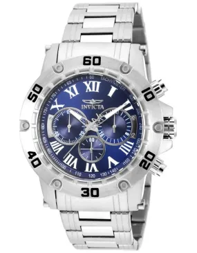 INVICTA Specialty Mens Chronograph - Blue Dial - Tachymeter - Stainless Bracelet