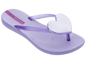 Ipanema Wave Heart Kids Flip Flop - Lilac