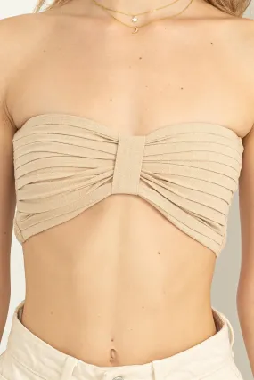 Jr Tube Top Cinched Middle -Caffe