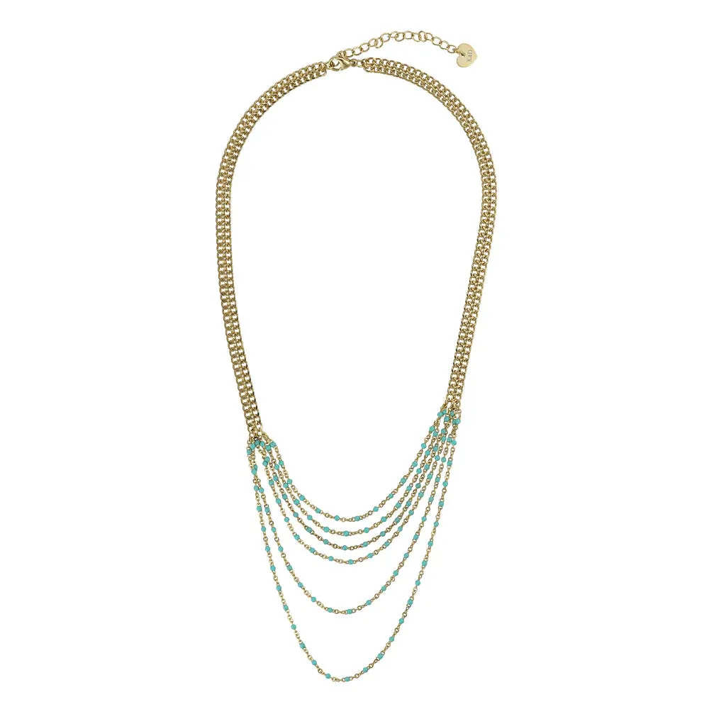 KNIGHT & DAY -  Rayna Turquoise Stone Necklace