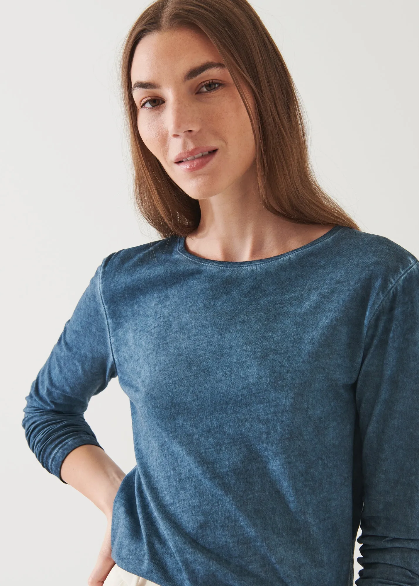 LIGHTWEIGHT PIMA COTTON SUBLIME LONG SLEEVE T-SHIRT