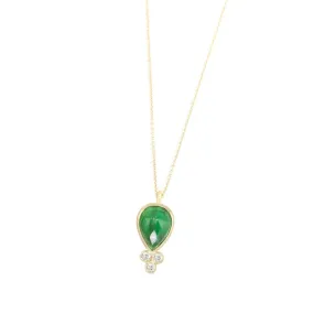 Lilly Emerald 18k Yellow Gold Necklace