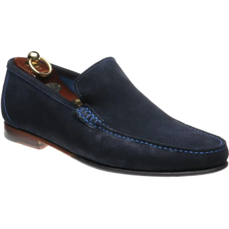 LOAKE Nicholson Moccasin shoe - Navy Suede - c