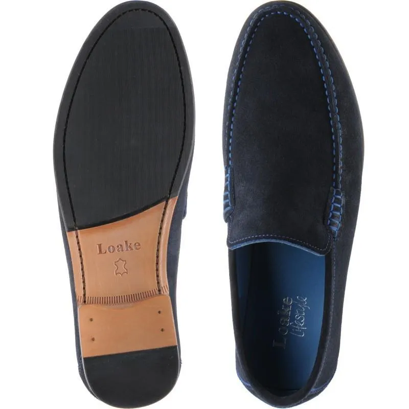 LOAKE Nicholson Moccasin shoe - Navy Suede - c