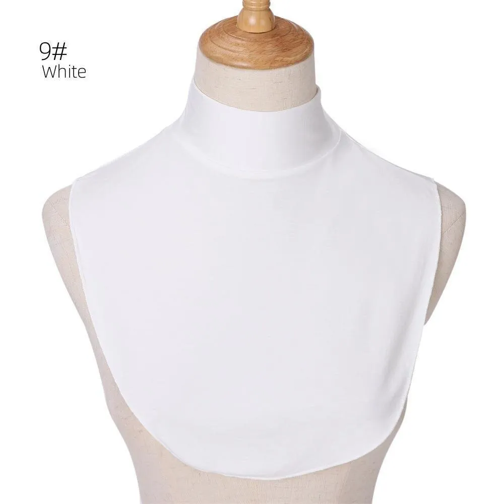 MAC144 Solid Color Modal Cotton Fake Collar Bottoming Collar