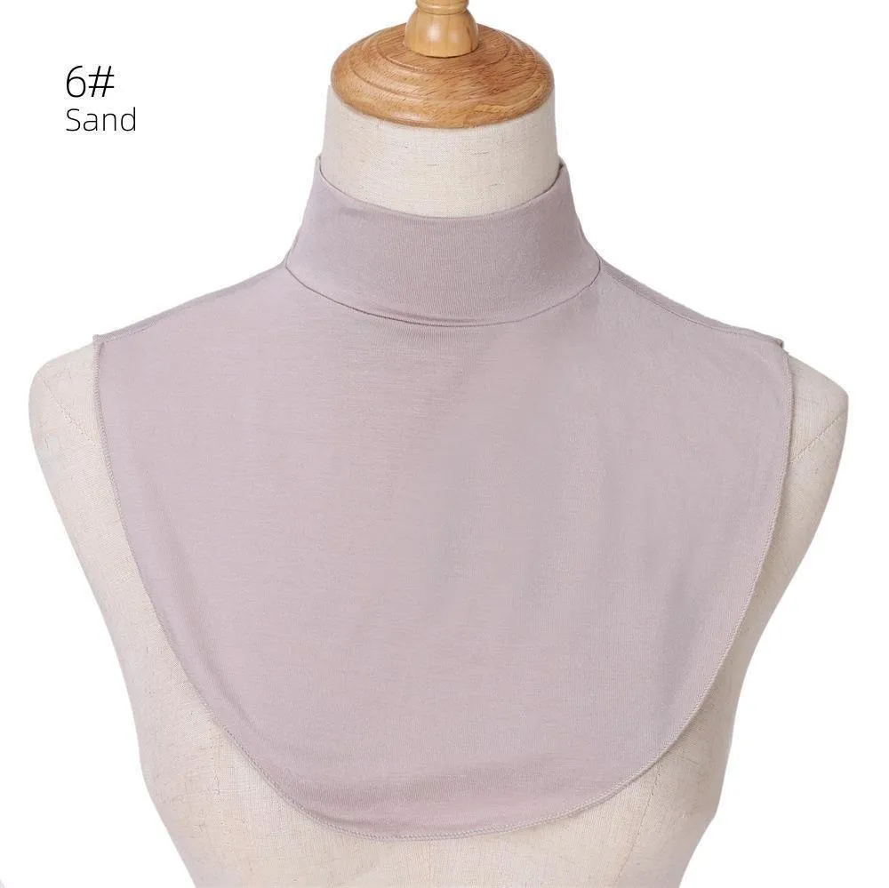 MAC144 Solid Color Modal Cotton Fake Collar Bottoming Collar