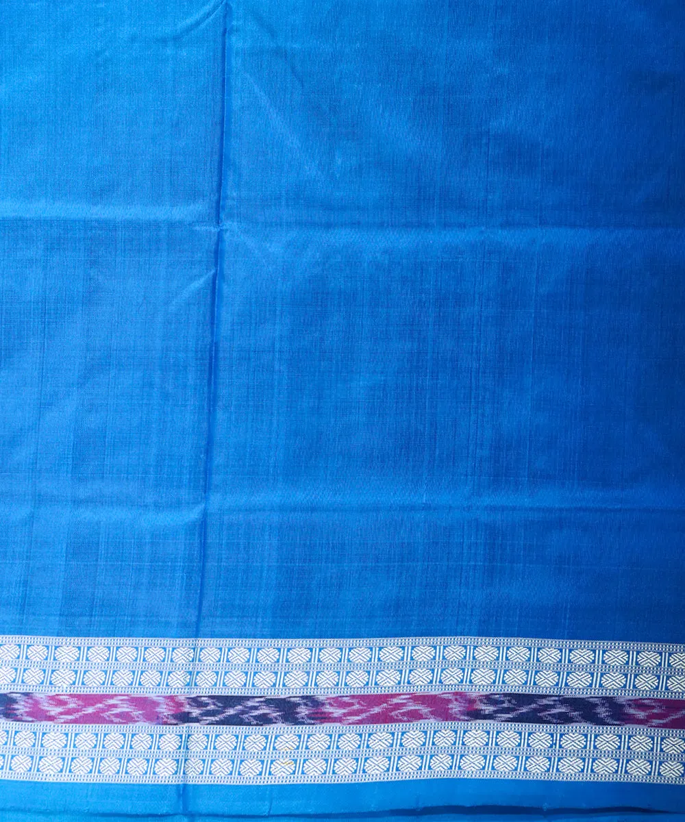 Navy blue blue silk handloom sambalpuri saree