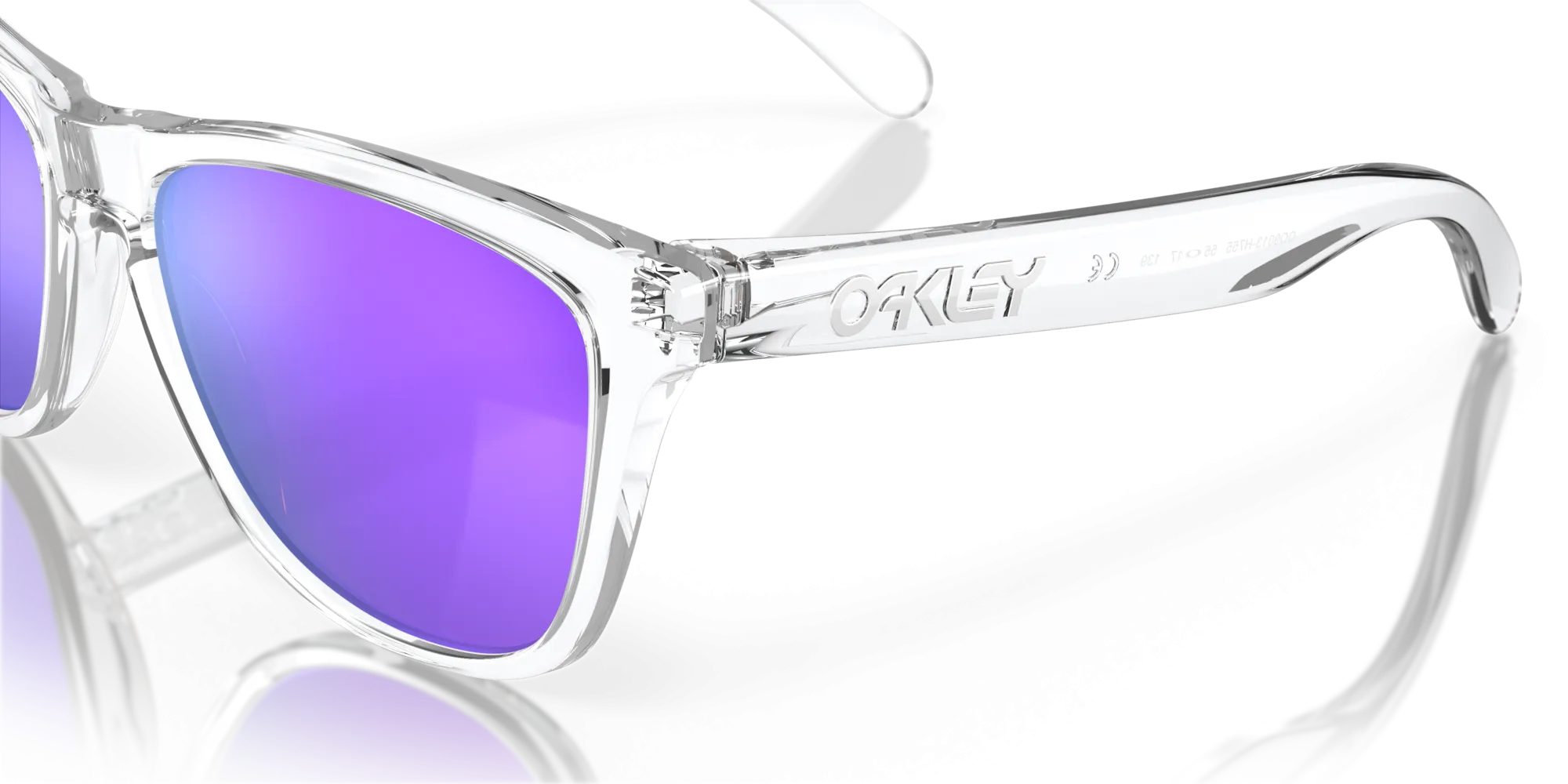 Oakley Frogskins Prizm Violet Lenses Polished Clear Frame