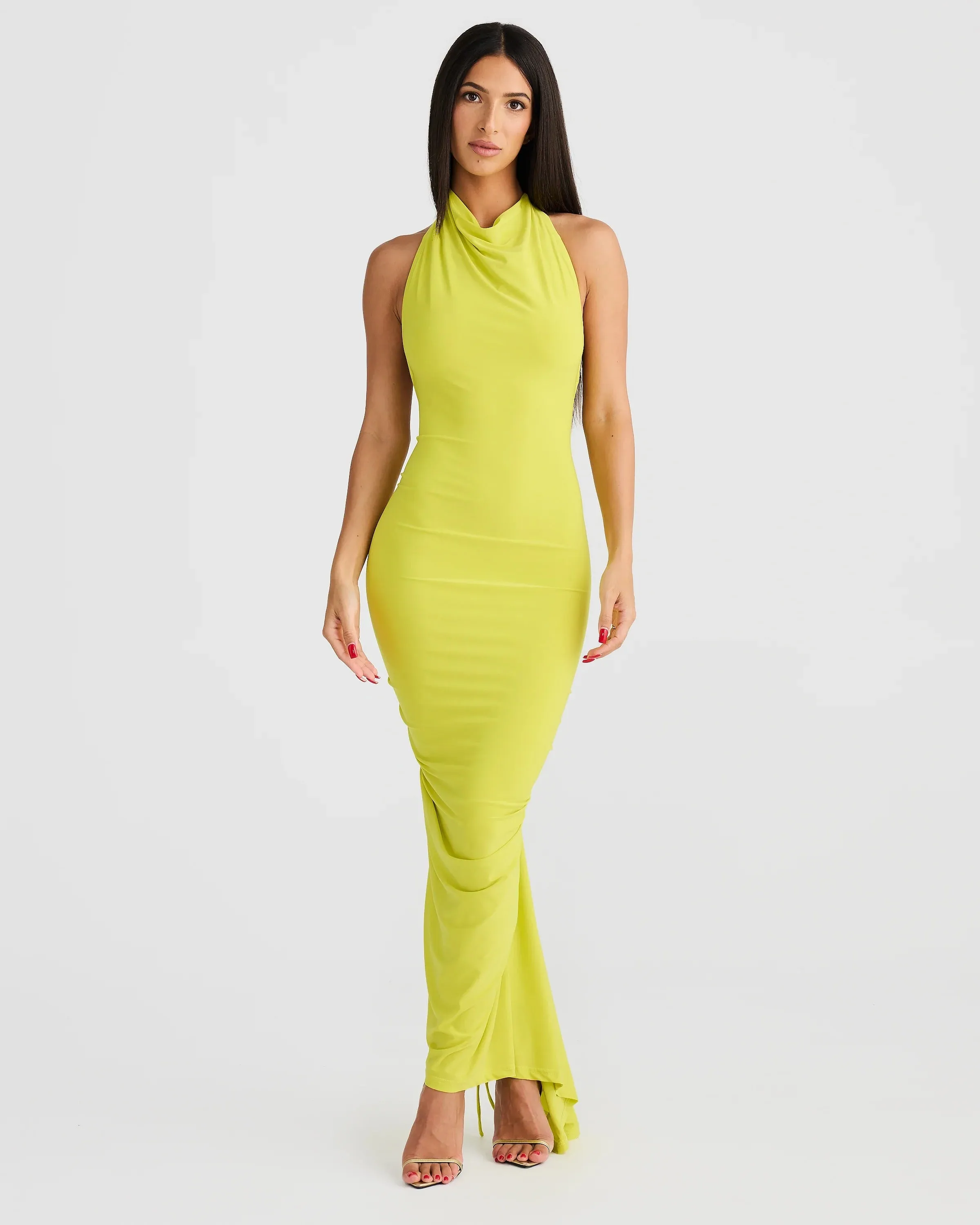 Olivia Dress - Chartreuse