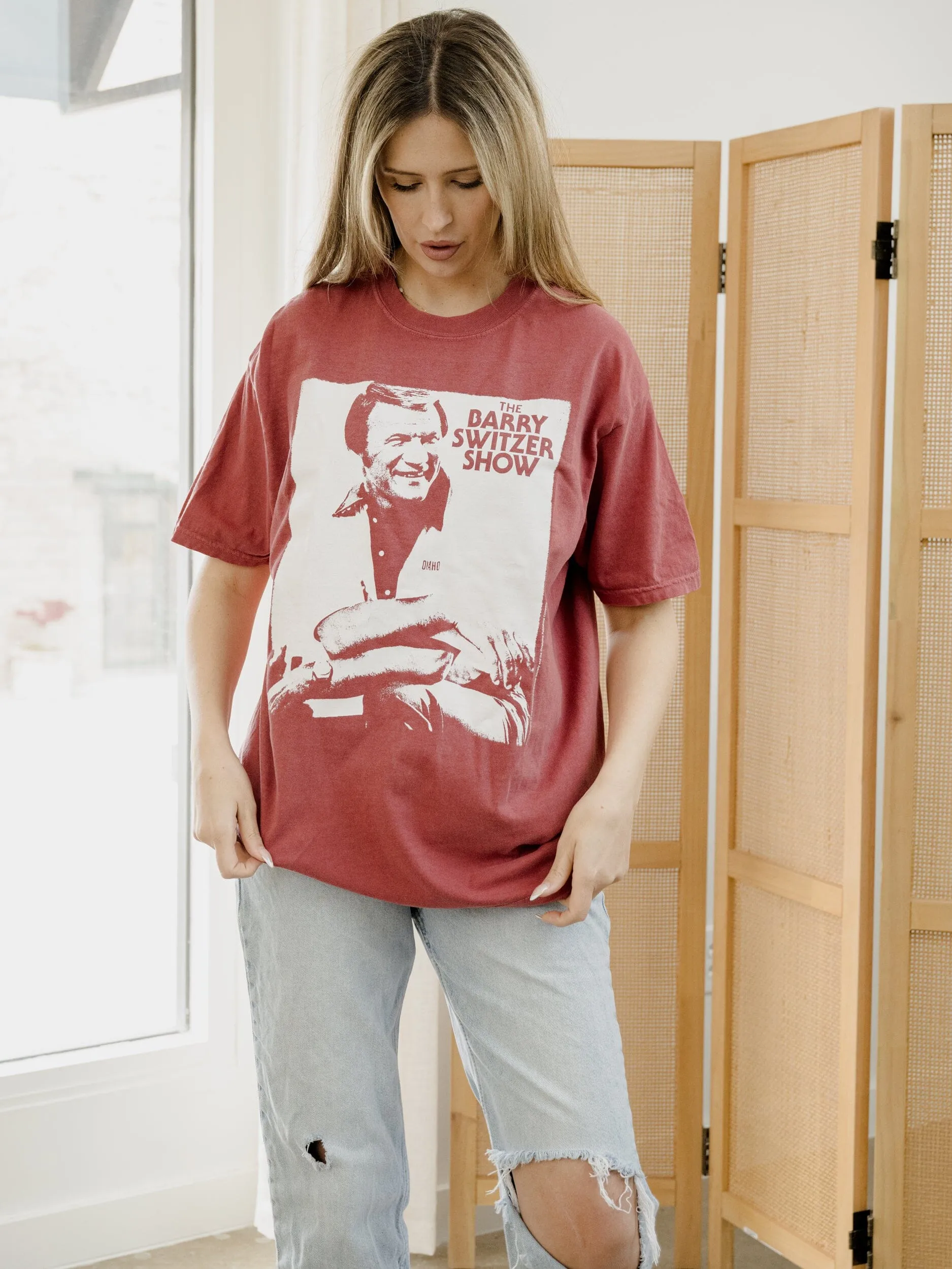 OU Barry Switzer Show Crimson Tee