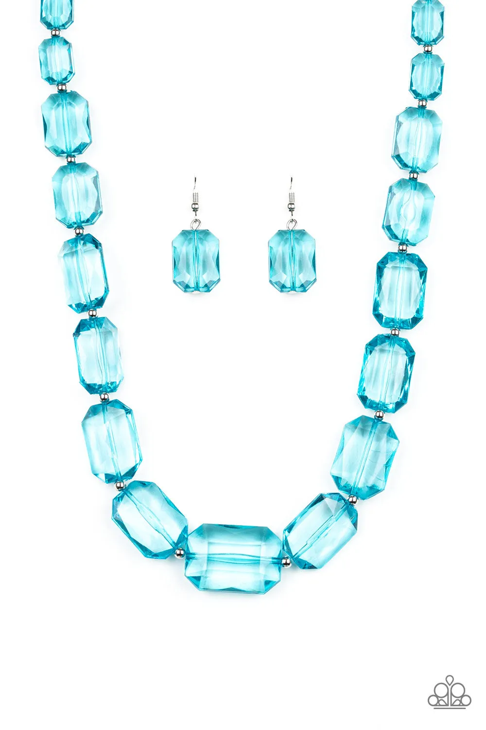 Paparazzi Accessories  - ICE Versa  #N95 Box 1 - Blue Necklace