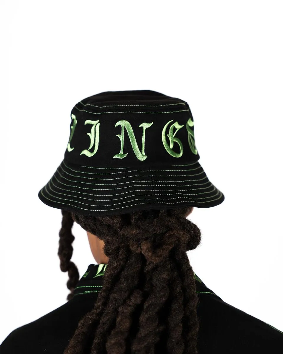 PHEELINGS DEFYING ODDS BUCKET HAT (JET BLACK/LIME GREEN)