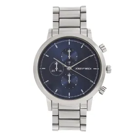 Pierce Blue Dial Silver Metallic Strap Watch