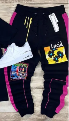 Pop Art Joggers (Black) / C2