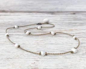 Princess Necklace-0044-White Pearl Baroque Petite