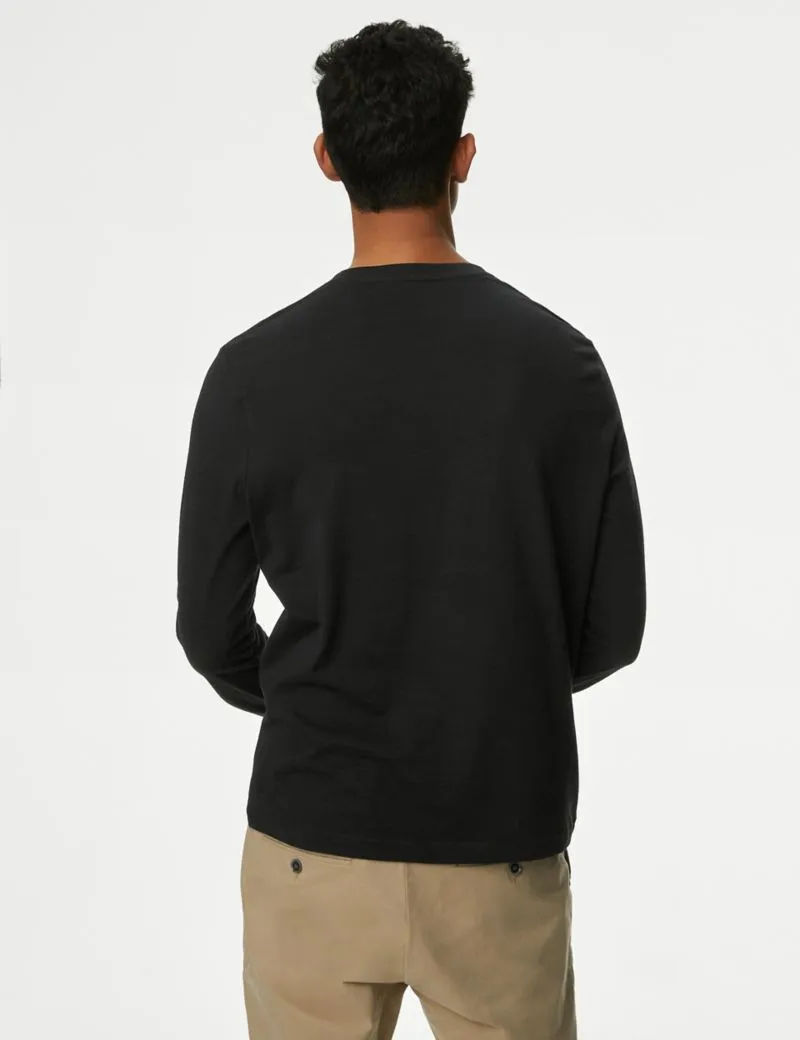 Pure Cotton Long Sleeve T-Shirt