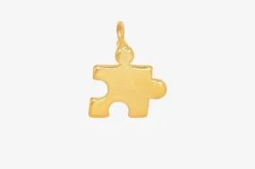 Puzzle Piece Charm Wholesale 14K Gold, Solid 14K Gold, 329G