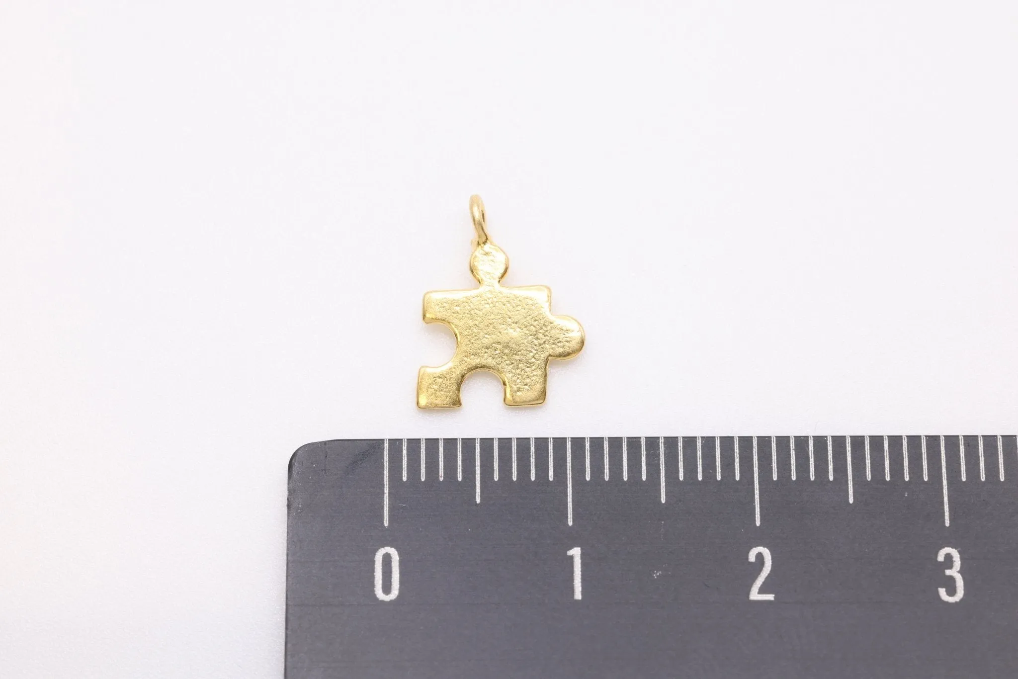 Puzzle Piece Charm Wholesale 14K Gold, Solid 14K Gold, 329G