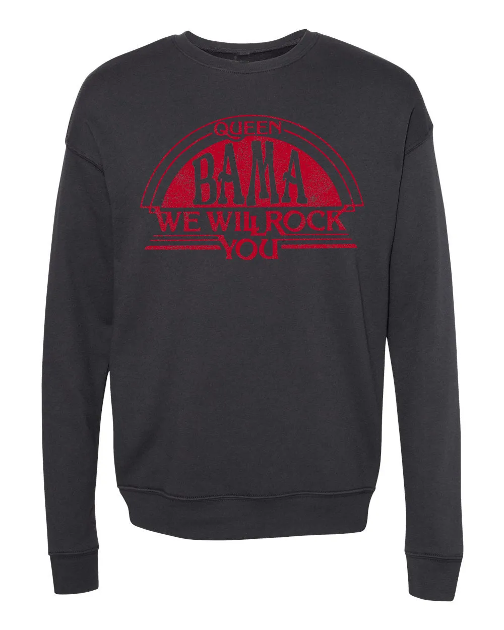 Queen University of Alabama Will Rock You Charcoal Thrifted Sweatshirt