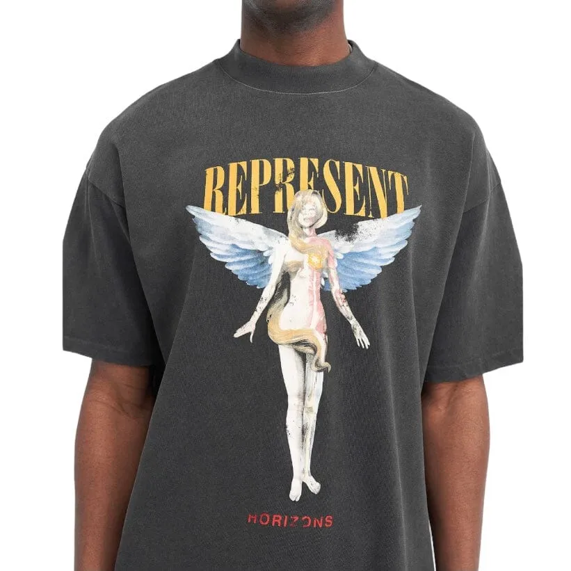 Represent Reborn T Shirt (Aged Black) MLM434-444