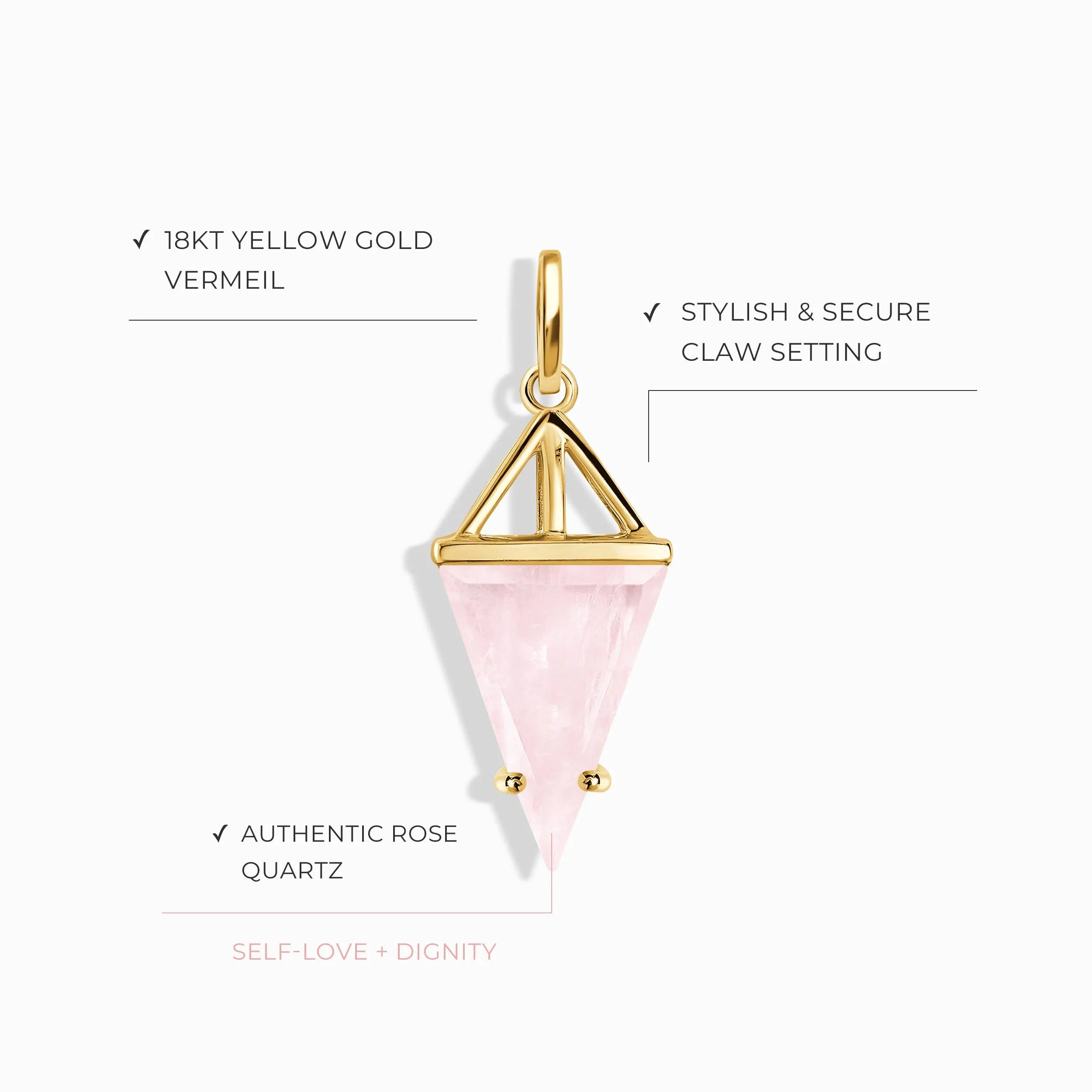 Rose Quartz Charm - Heroine