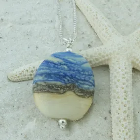 sand and blue sea pendant