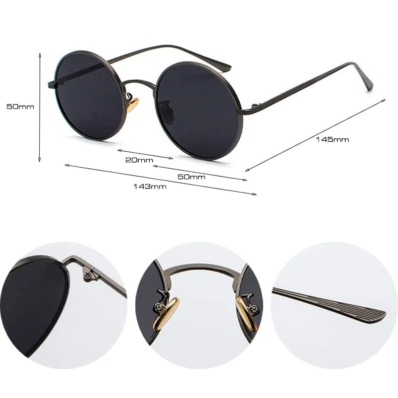 SHAUNA Super Round Women Sunglasses Brand Designer Fashion Men Dark Green Lens Shades UV400