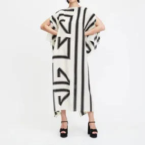 Sleek Safari Black & White Womens Kaftan KAF0041