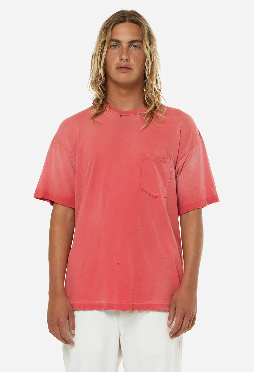 Sundrenched Folsom Pocket Tee / Vintage Red