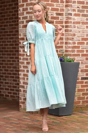 TELL A STORY MIDI DRESS -MINT