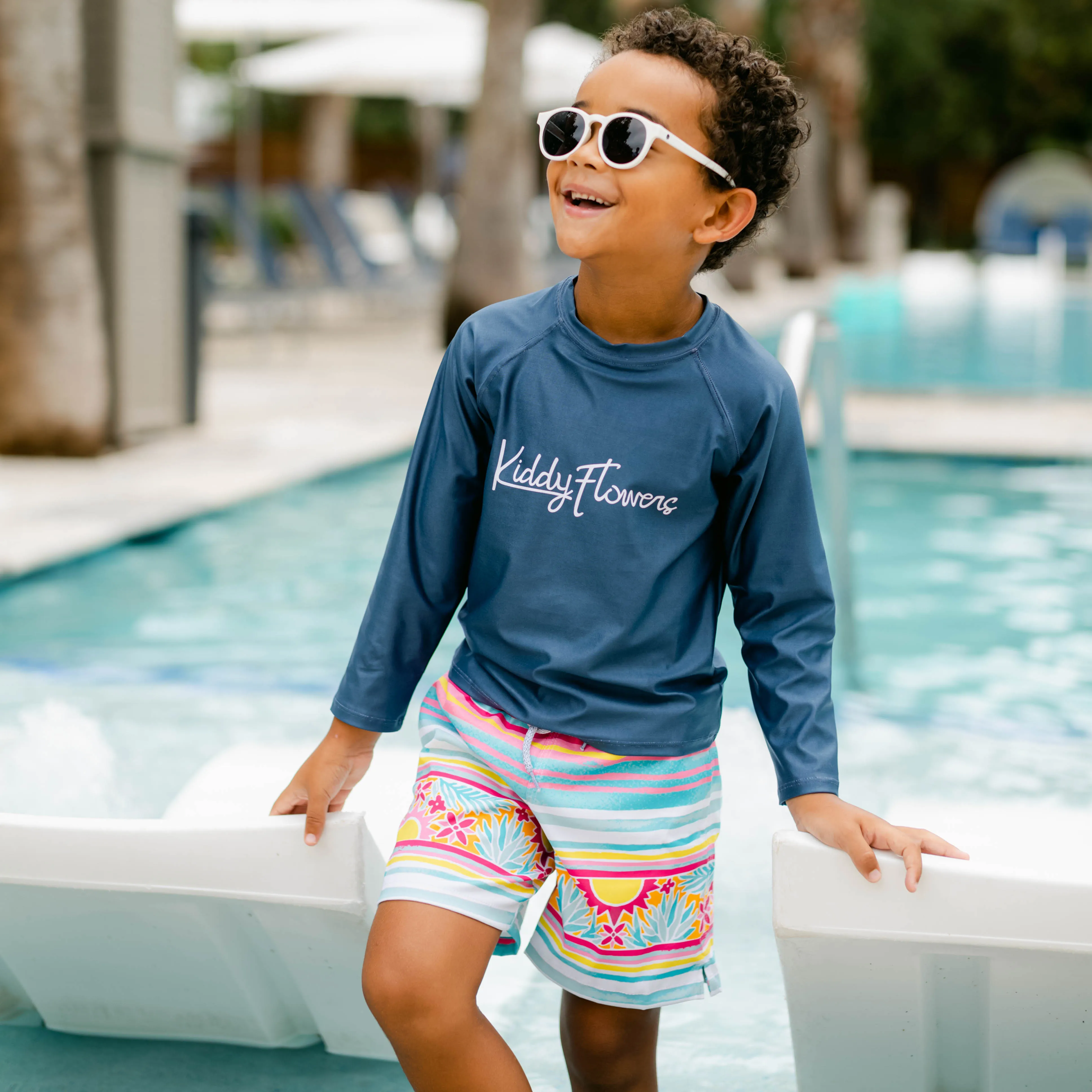 The Beach Day - Kids Logo Rash Guard UPF 50 