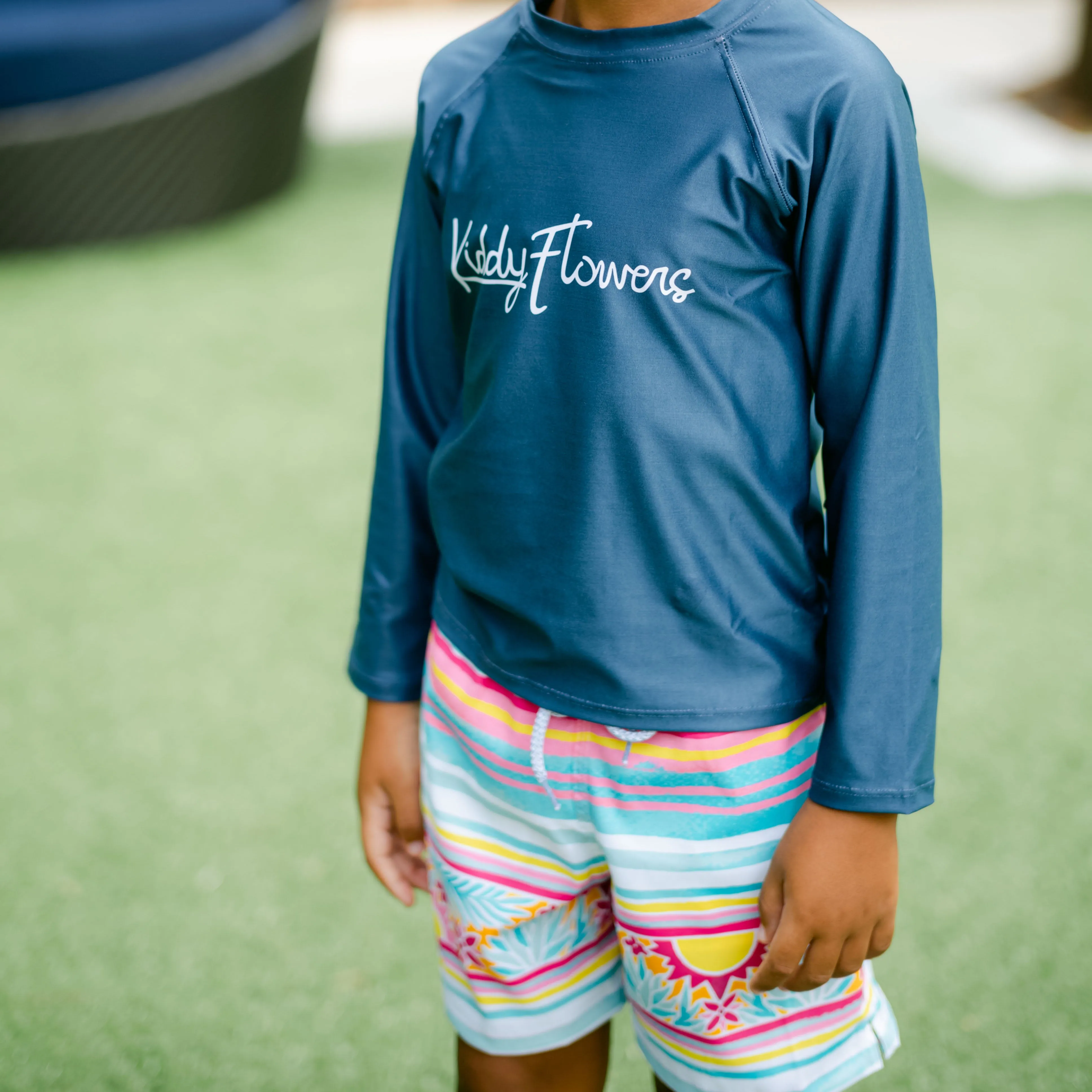 The Beach Day - Kids Logo Rash Guard UPF 50 